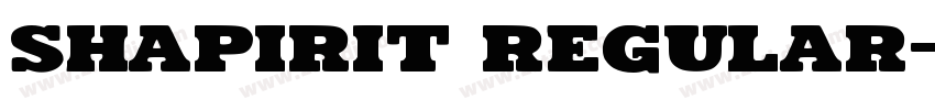 Shapirit Regular字体转换